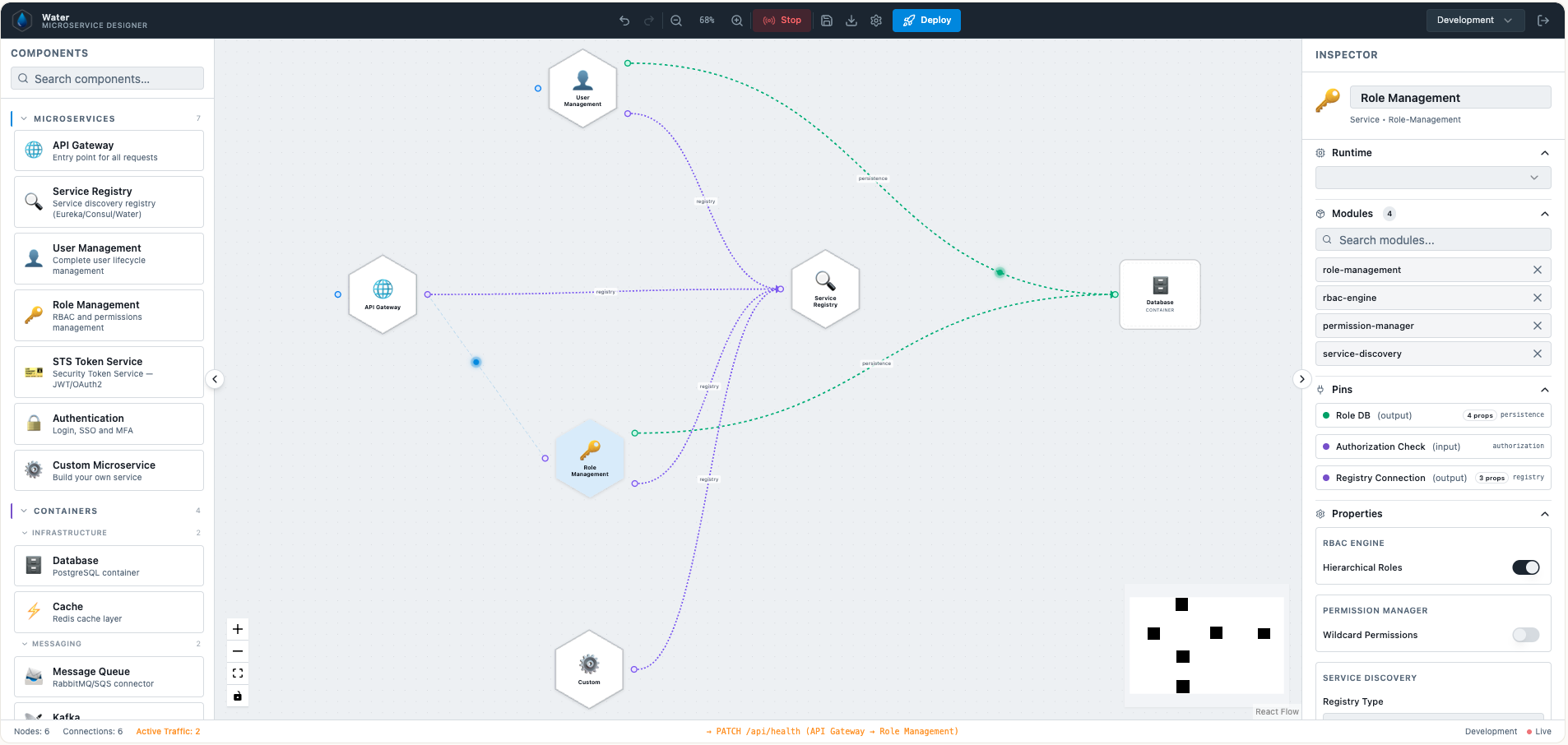 Water Microservice Designer preview